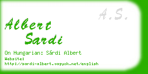 albert sardi business card