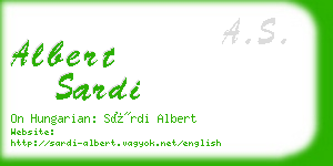 albert sardi business card